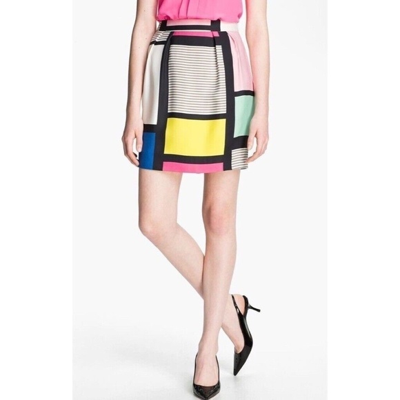 KATE SPADE Barry Pop of Color Block Stripe Colorblock Mini Colorful Size 6 - Picture 1 of 16